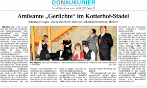 Theatergruppe Szenenwechsel Donaukurier 16.04.2013 Gerüchte, Gerüchtewww.donaukurier.de