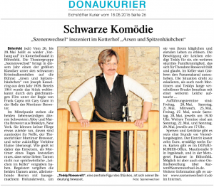 Theatergruppe Szenenwechsel Donaukurier Eichstätt 18.05.2016 Arsen und Spitzenhäubchenwww.donaukurier.de